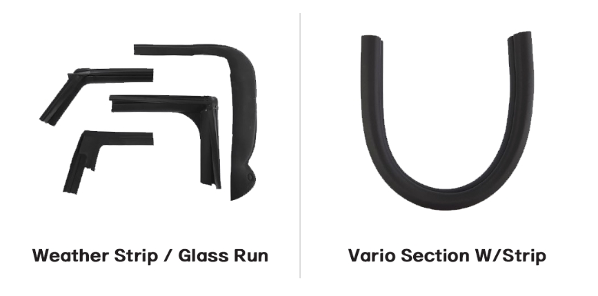 Weather Strip / Glass Rung  & Vario Section W/Strip
